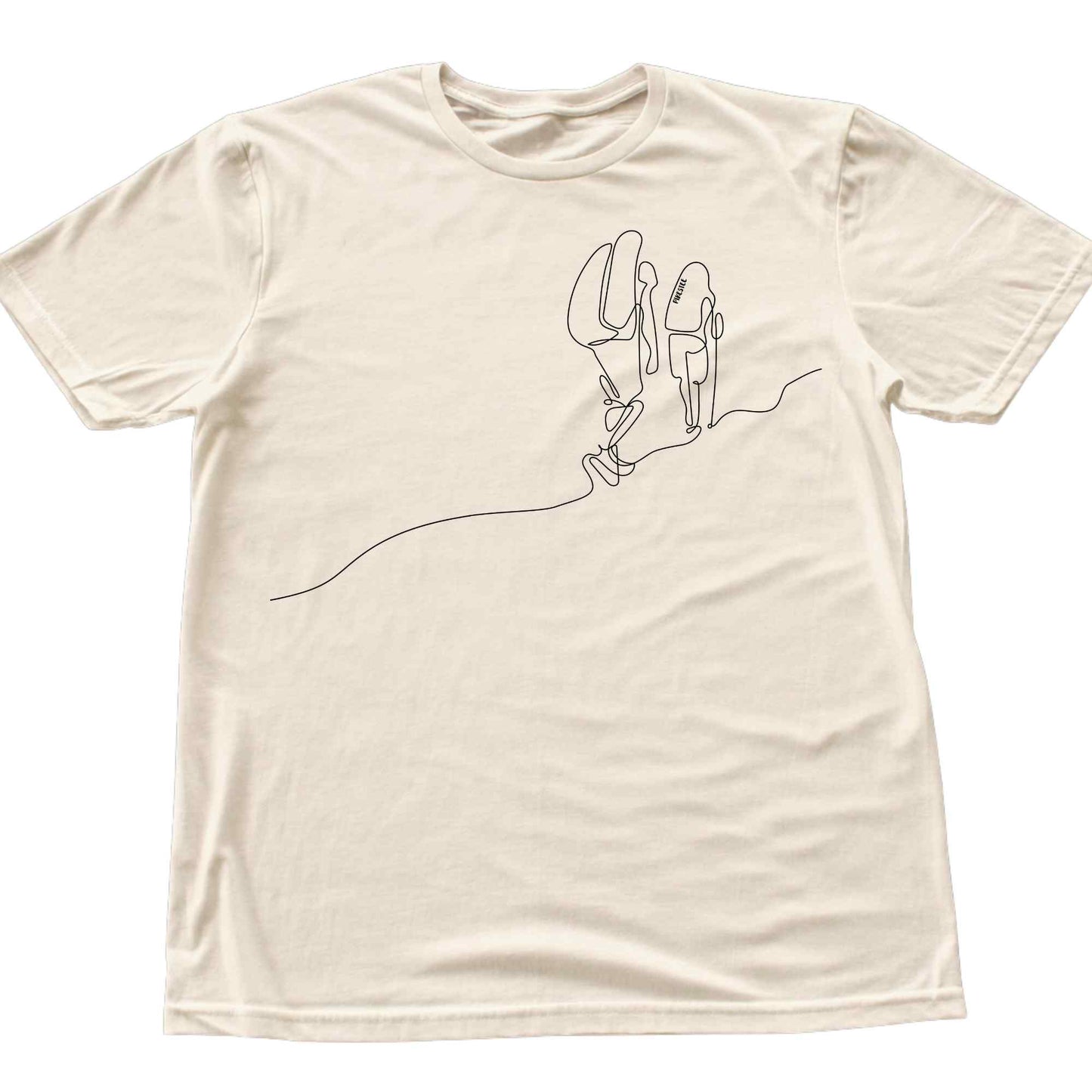 Line Art Two Hikers T-shirt