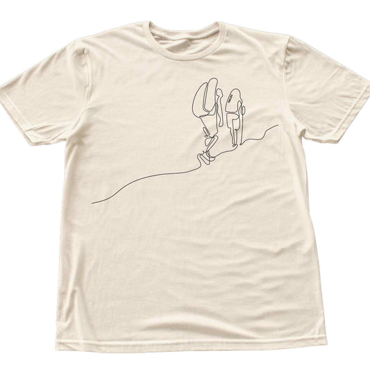 Line Art Two Hikers T-shirt