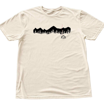 Cabin and Mountain Landscape T-shirt