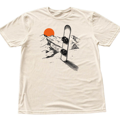 Hand Drawn Snowboard Landscape T-shirt