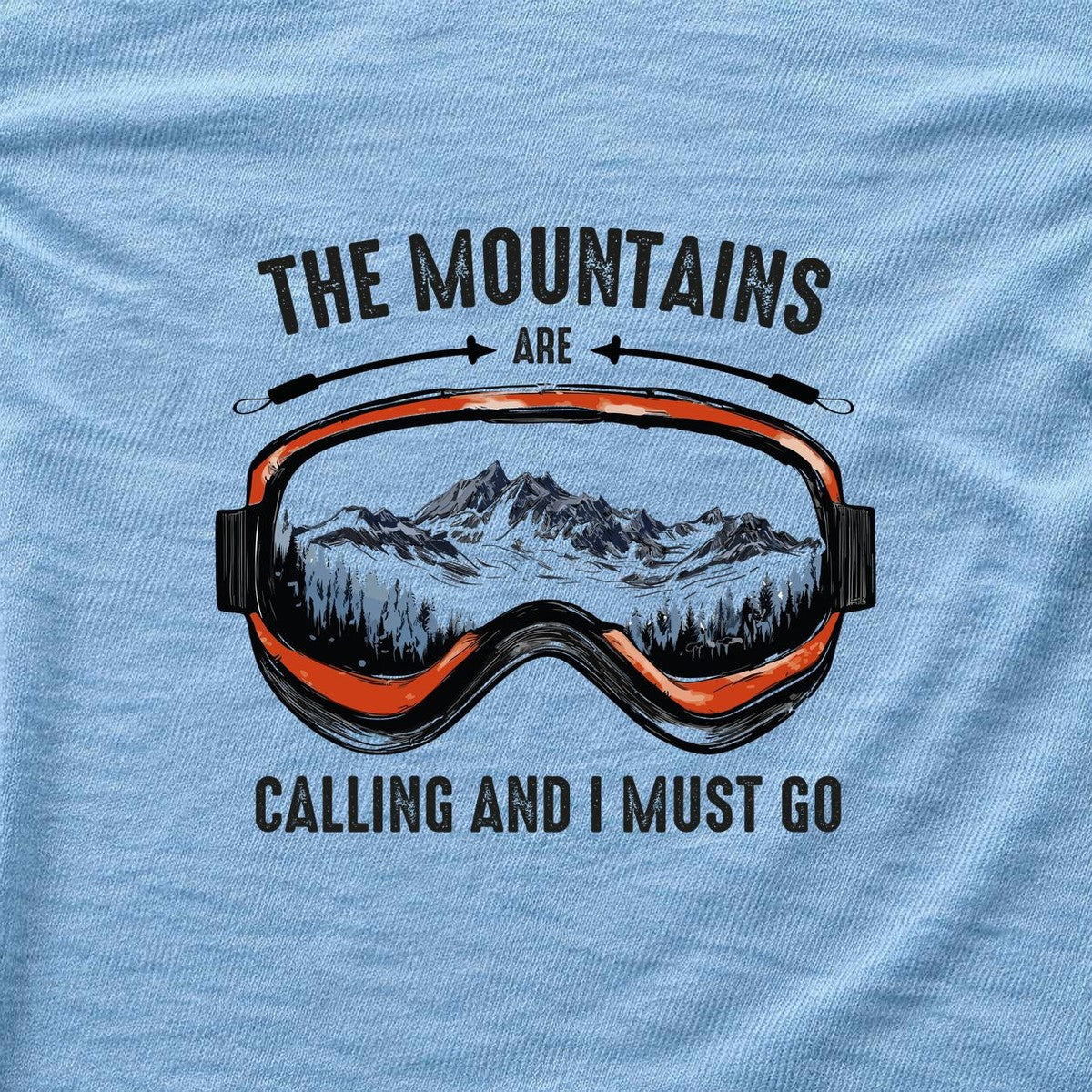 The Mountains are Calling Mask T-shirt - Light Blue - hero