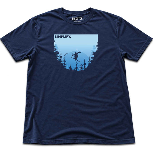 Ski Blue Sunrise T-shirt - Navy
