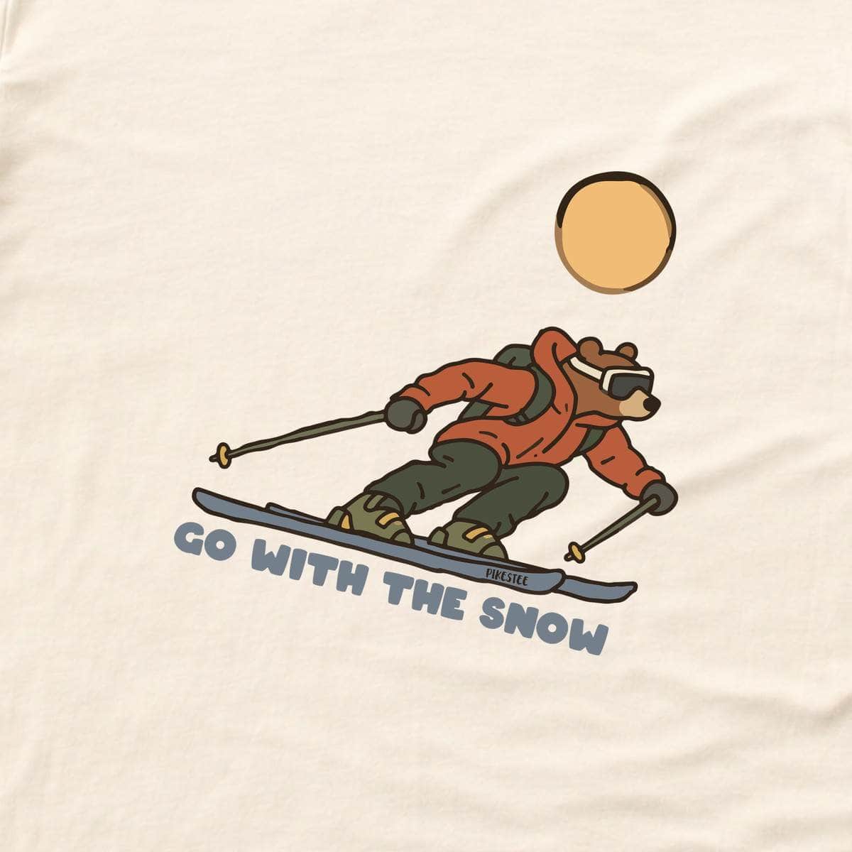 Go With The Snow Bear T-shirt - Natural - hero