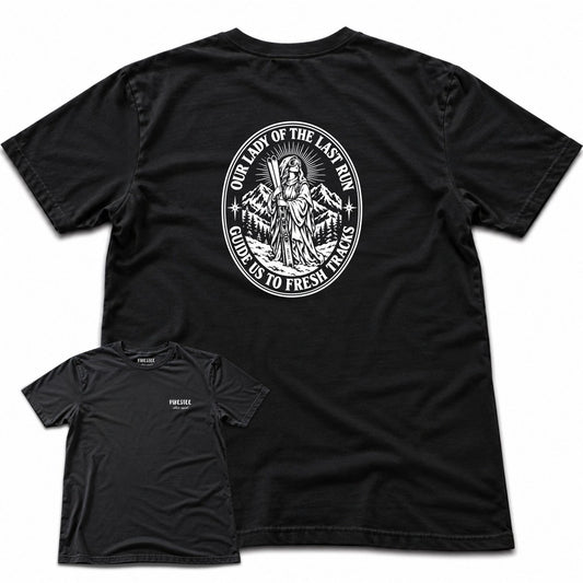 The Lady Of The Last Run Back Print T-shirt - Black - hero