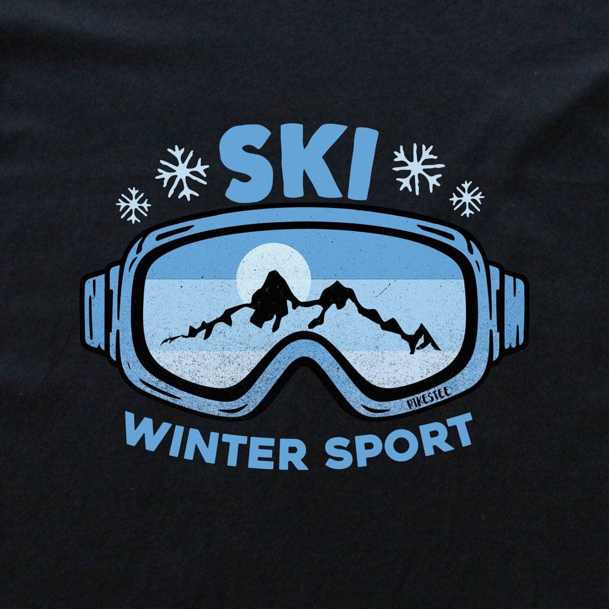 Ski Mask Winter Sports T-shirt - Black