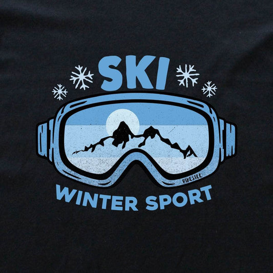 Ski Mask Winter Sports T-shirt - Black