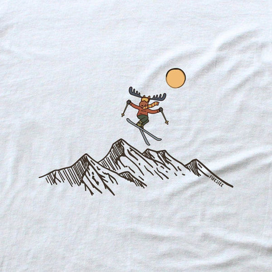 Mountain Moose T-shirt - White - hero