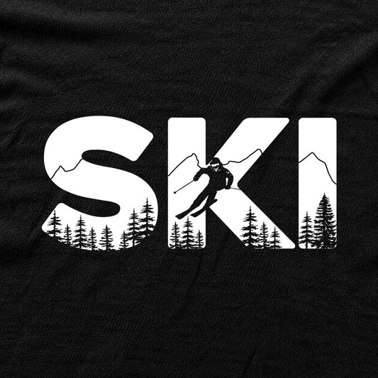 Ski Typo T-shirt - Black - hero