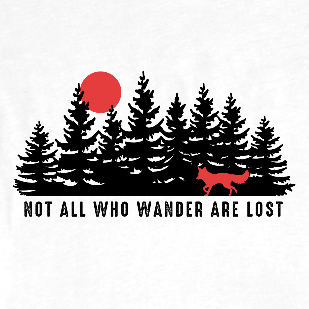 "Not All Who Wander Are Lost Fox" Graphic T-shirt