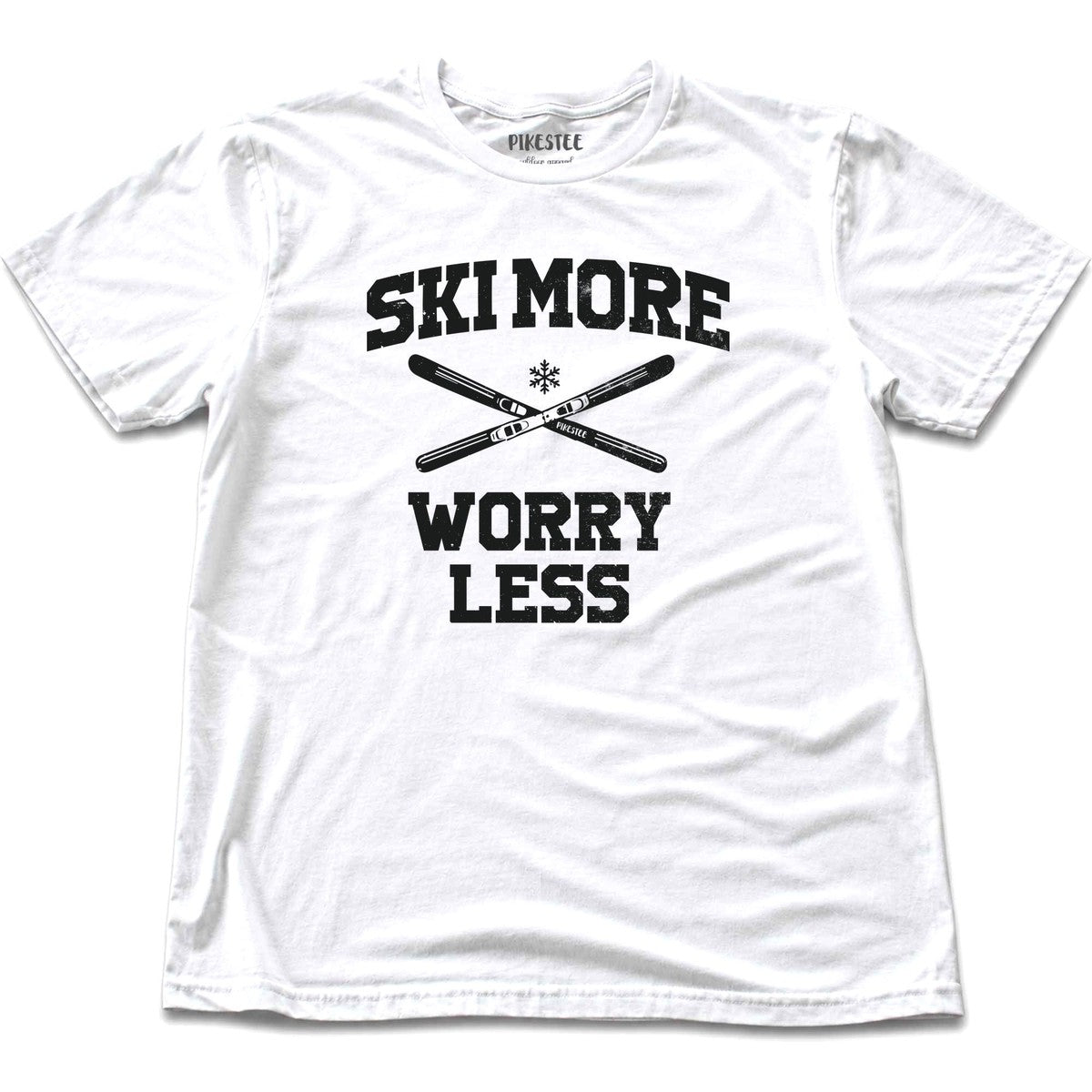 Ski More Worry Less T-shirt - White