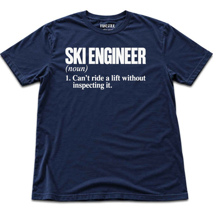 Ski Engineer T-shirt - Heather Navy