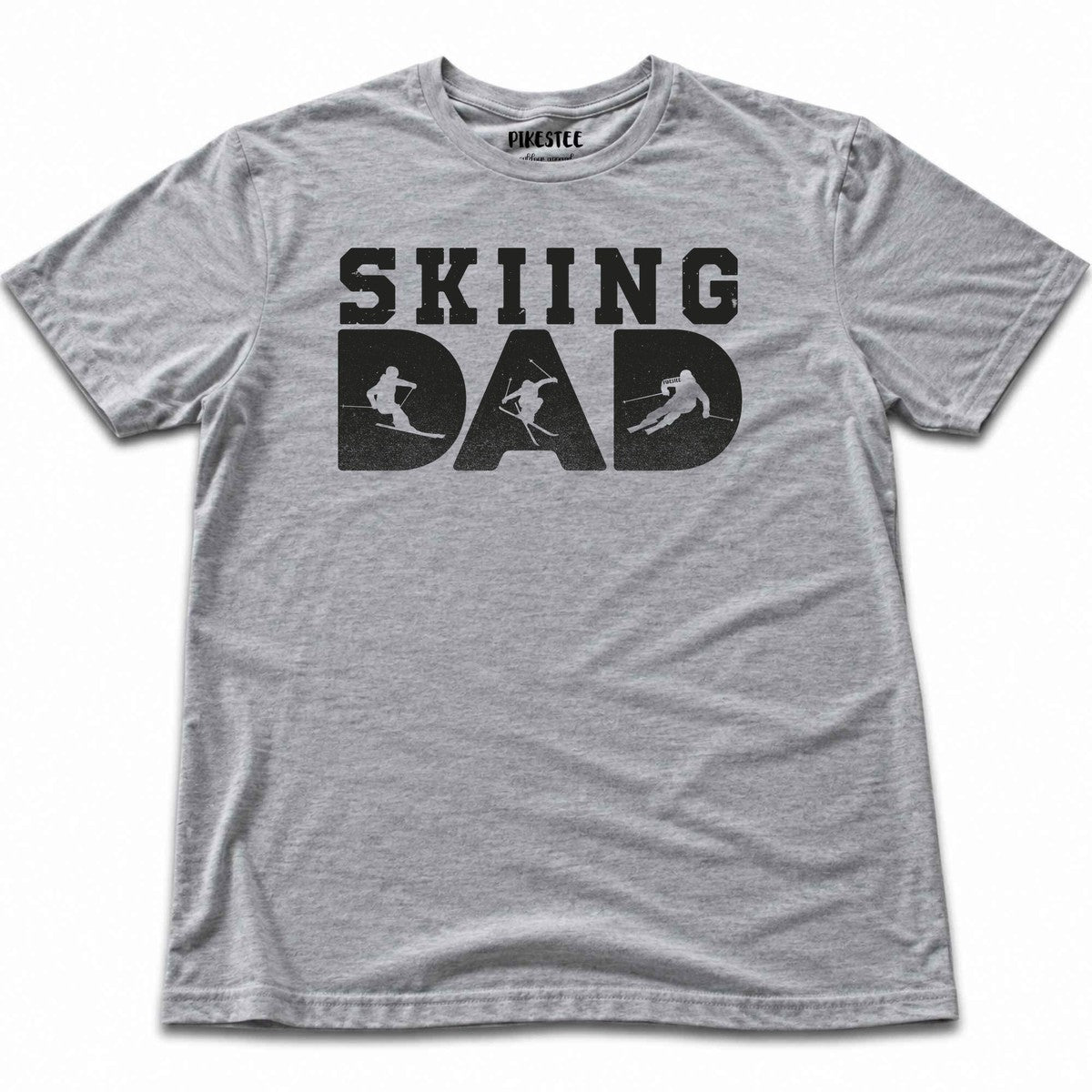 Skiing Dad Typo T-shirt - Sport Grey