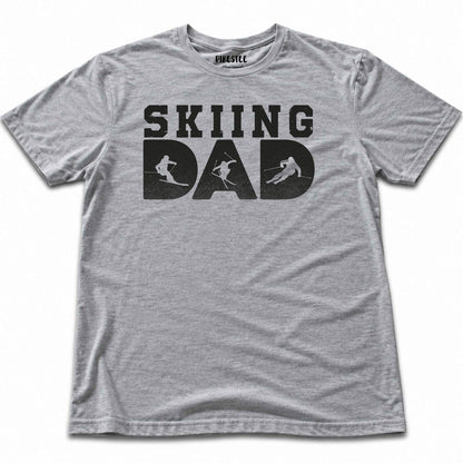 Skiing Dad Typo T-shirt - Sport Grey