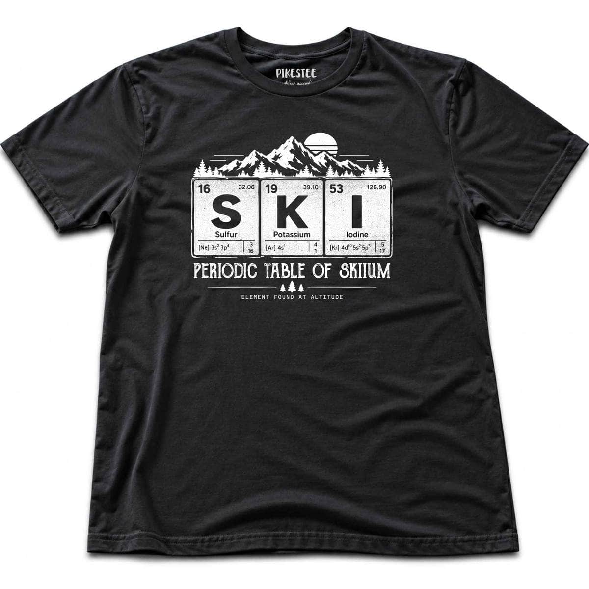 Periodic Table Of Skiium T-shirt - Black