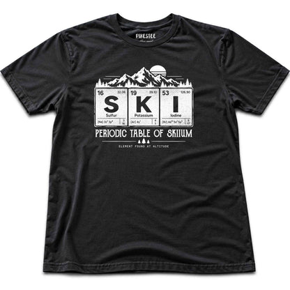 Periodic Table Of Skiium T-shirt - Black