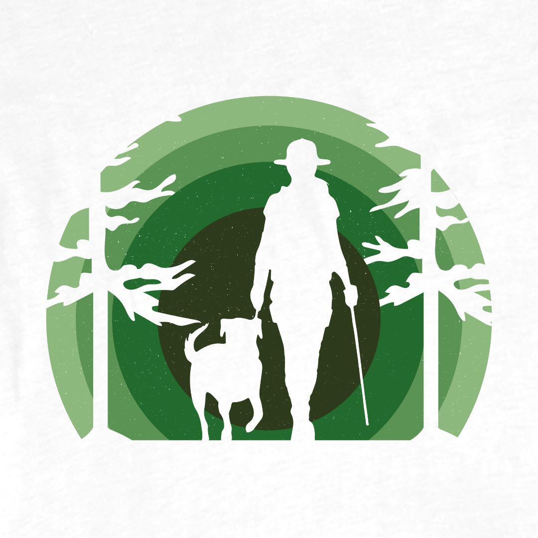 Green Landscape Hike and Dog T-shirt