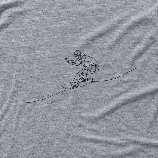 Snow Turn Line Art T-shirt - Sport Grey - hero