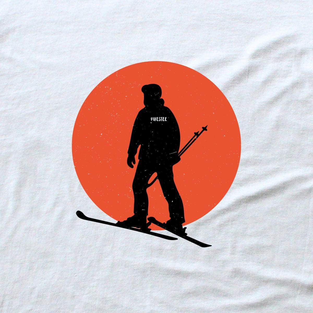 Skier Sunset T-shirt - White (cover)
