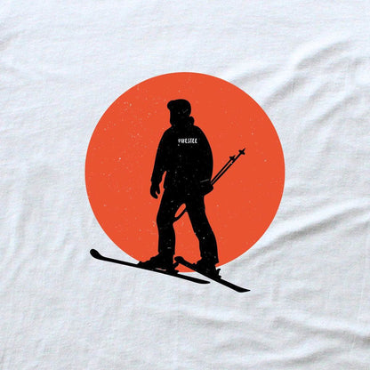 Skier Sunset T-shirt - White (cover)