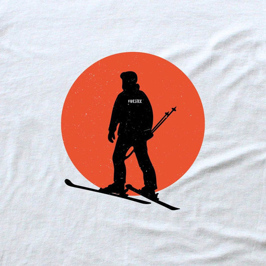 Skier Sunset T-shirt - White (cover)