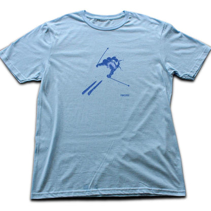 Ink Skier T-shirt - Light Blue