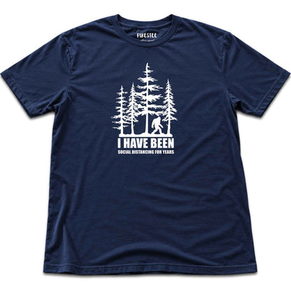 "I Have Been Social Distancing For Years" graphic T-shirt - Navy