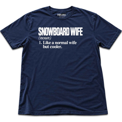 Snowboard Wife T-shirt - Heather Navy