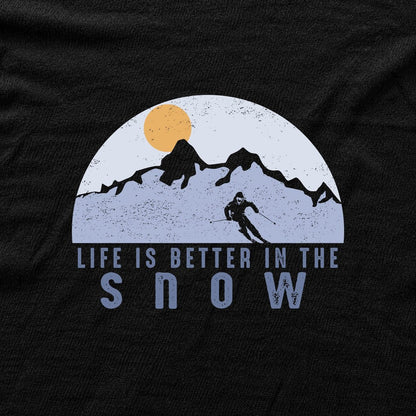 Life Is Better In The Snow T-shirt - Black - hero