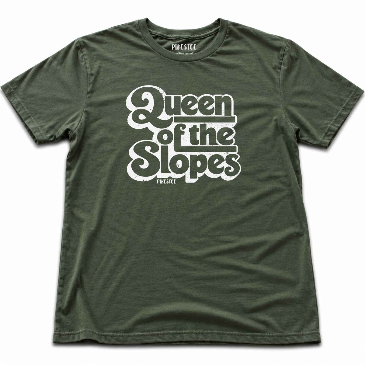 Queen Typo T-shirt - Military Green