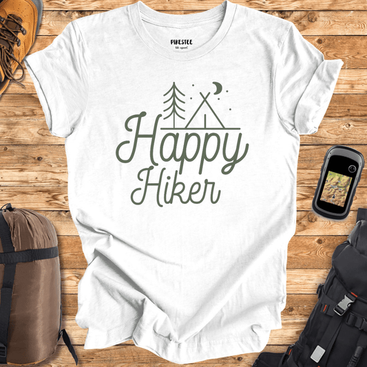 "Happy Hiker" graphic T-shirt