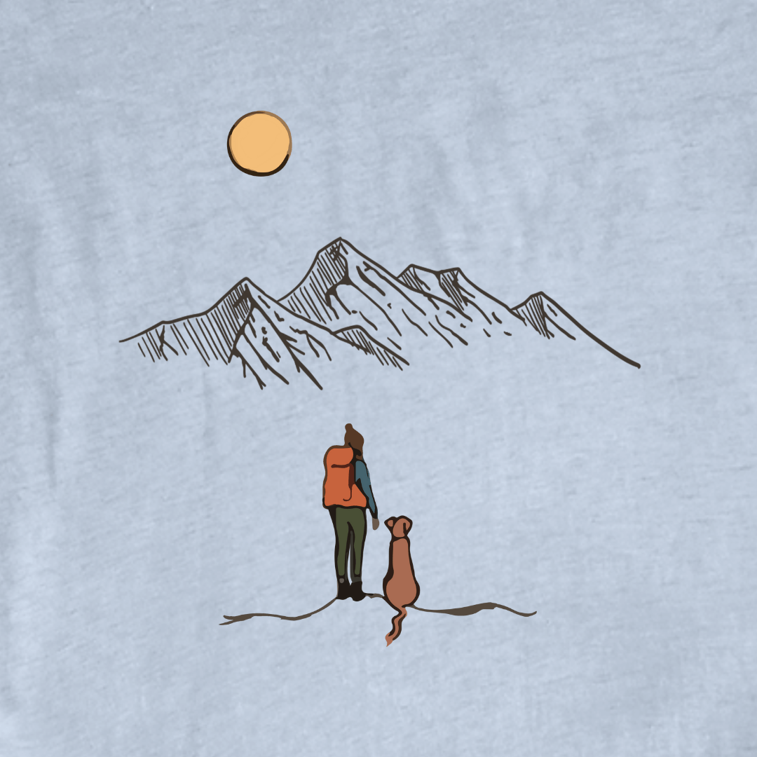 "Hike With The Dog" graphic T-shirt