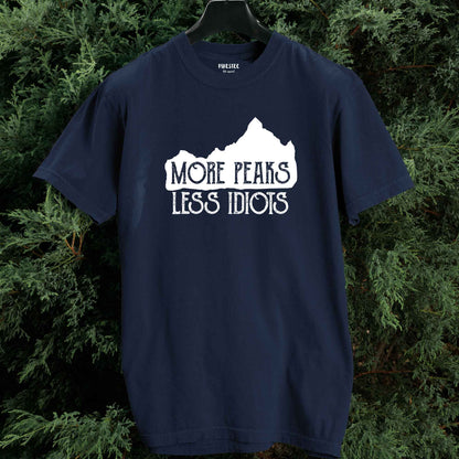 More Peaks, Less Idiots T-shirt