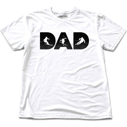 Skier Dad Typo T-shirt - White