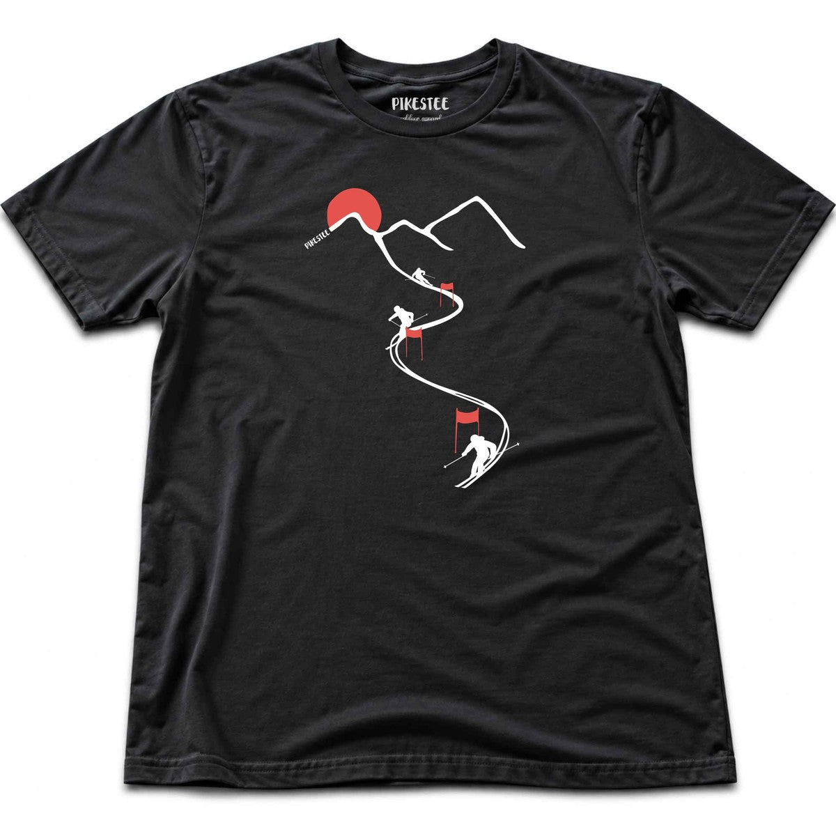 Ski Path Flags T-shirt - Black