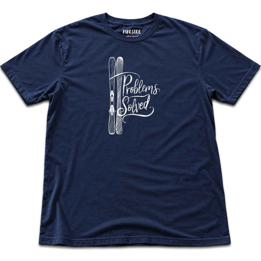 Problems Solved Ski T-shirt - Navy