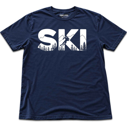 Ski Typo T-shirt - Navy