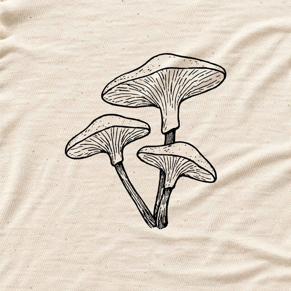 Mushrooms Hand drawn T-shirt - Natural - hero