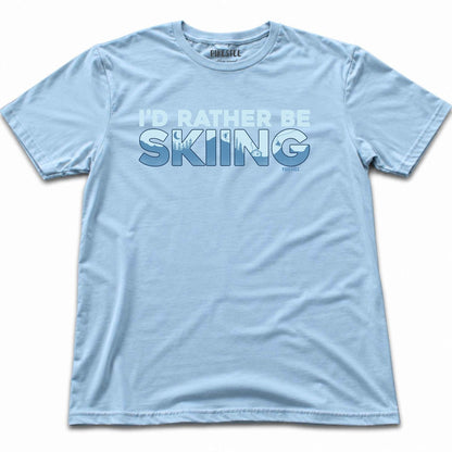 I'd Rather Be Skiing T-shirt - Light Blue