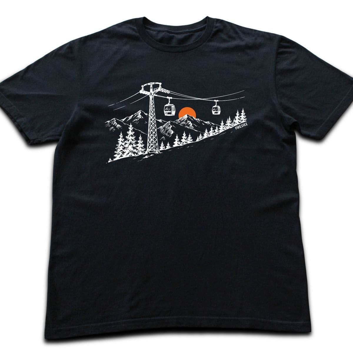Handdrawn Telecabin T-shirt - Black