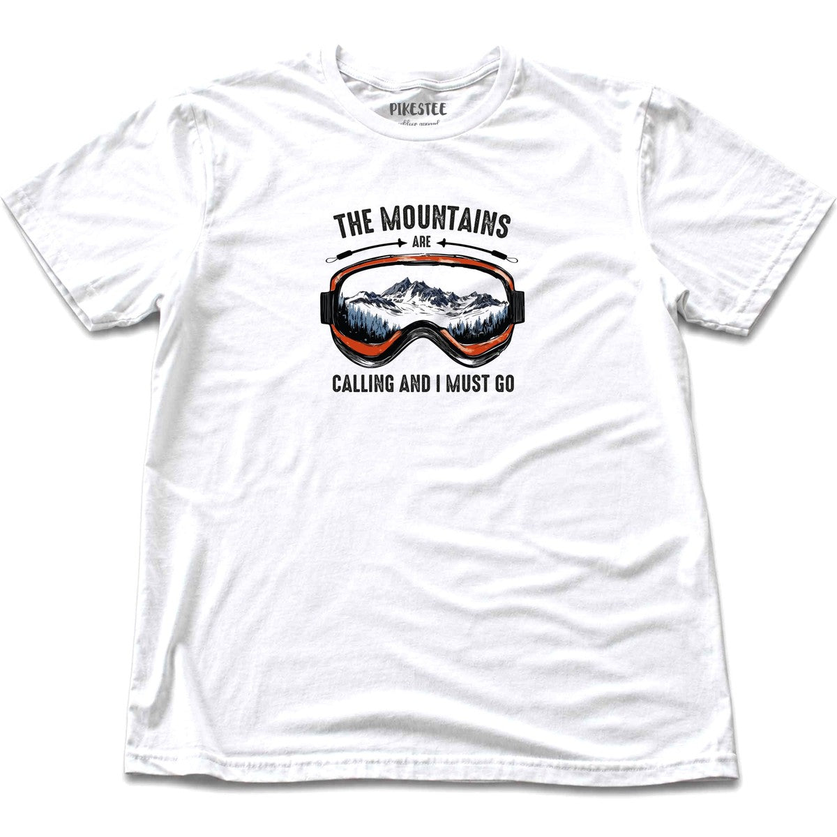 The Mountains are Calling Mask T-shirt - White
