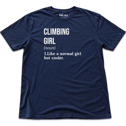 Climbing Girl T-shirt - Navy