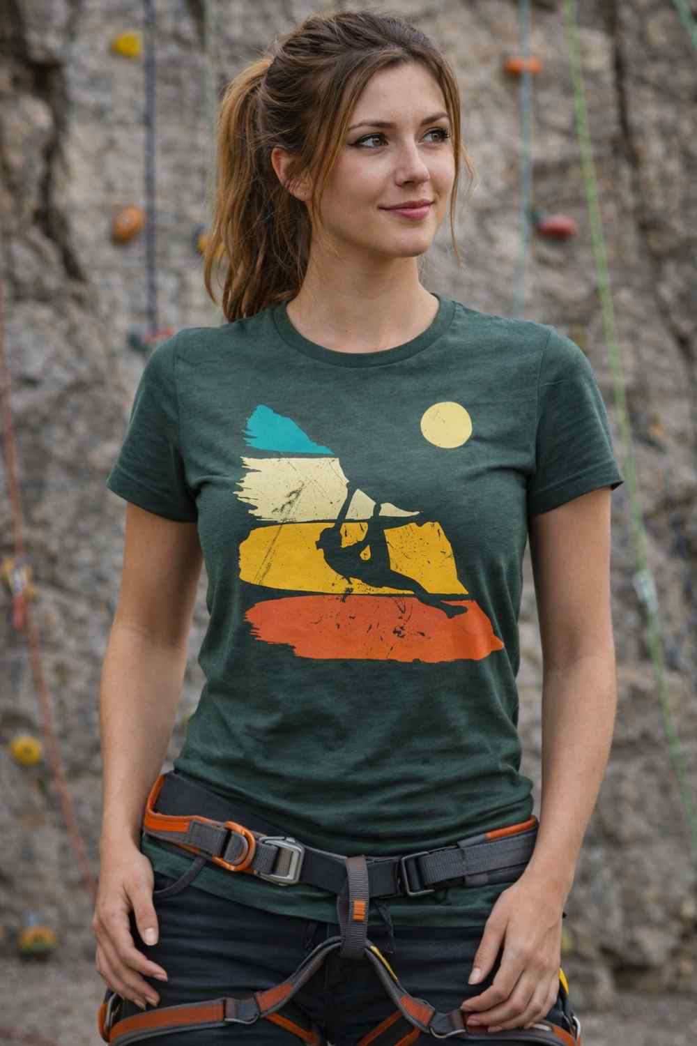 Climbing Girl Colors T-shirt