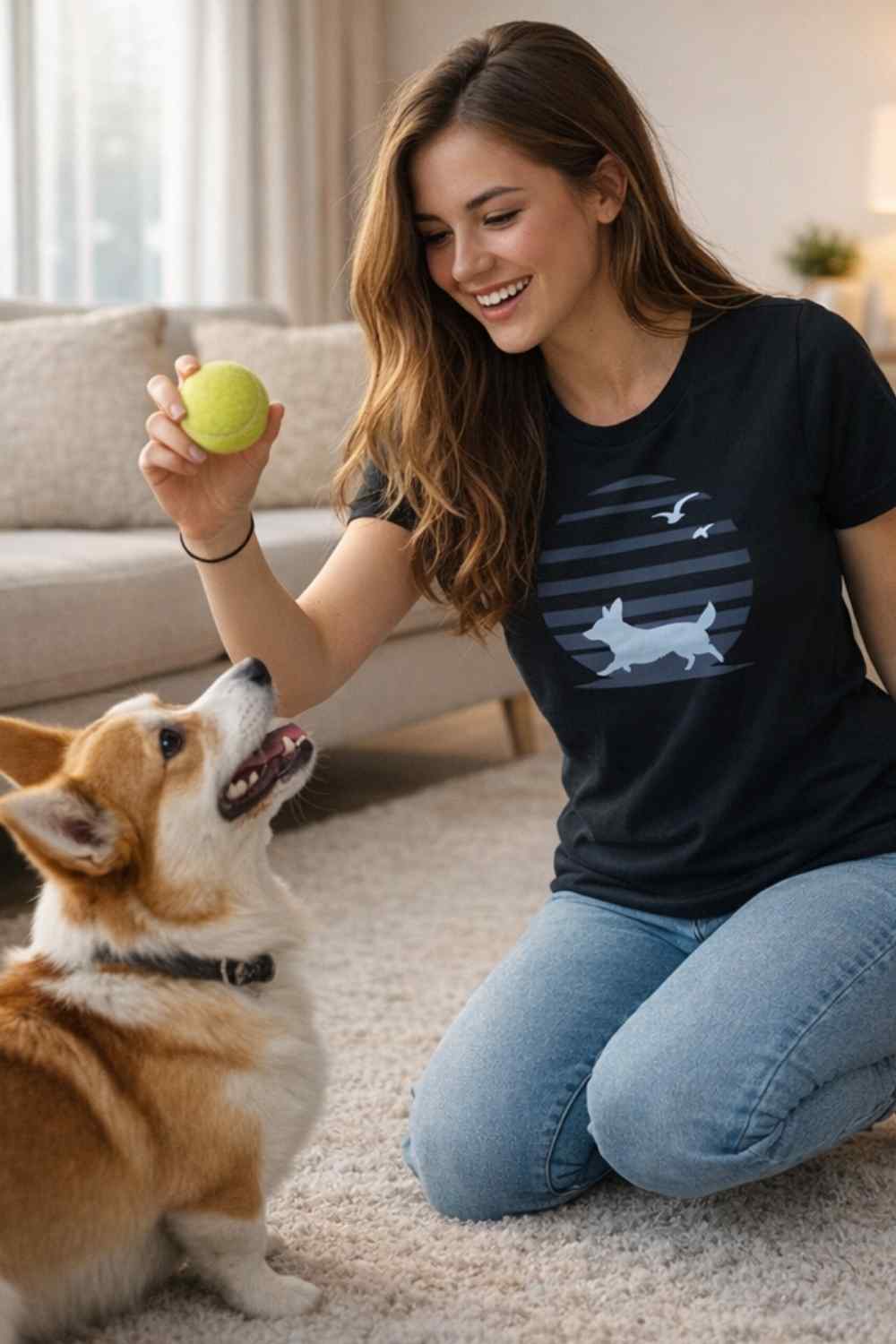 Corgi At The Beach T-shirt