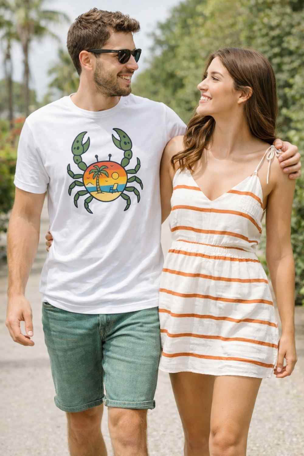 Crab Beach Landscape T-shirt