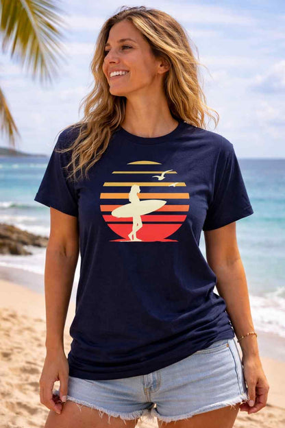 Dawn Surfing Girl T-shirt