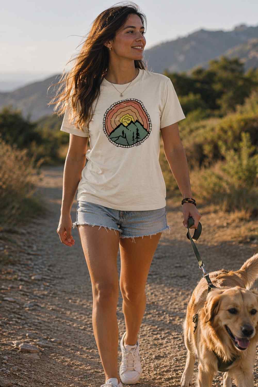 Girl And Dog Trunk T-shirt