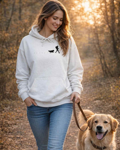 Hiker And Dog Path Hoodie