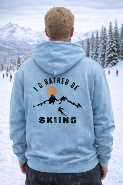 I'd Rather Be Skiing Back-Print Hoodie
