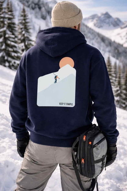 Keep It Simple Ski Walk Back-Print Hoodie