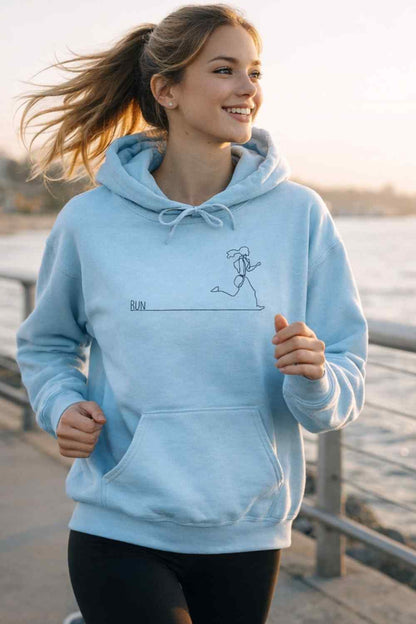 Line Art Running girl Hoodie